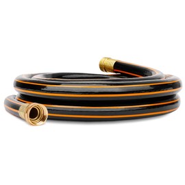 Solution4Patio Leader Short Garden Hose 5/8 in. x 10 ft. -Kink Free, No Leaking, Male/Female Fittings -Heavy Duty Durable Flexible Lightweight Water Pipe -Brass Aluminum Ends for Household & Yard Use