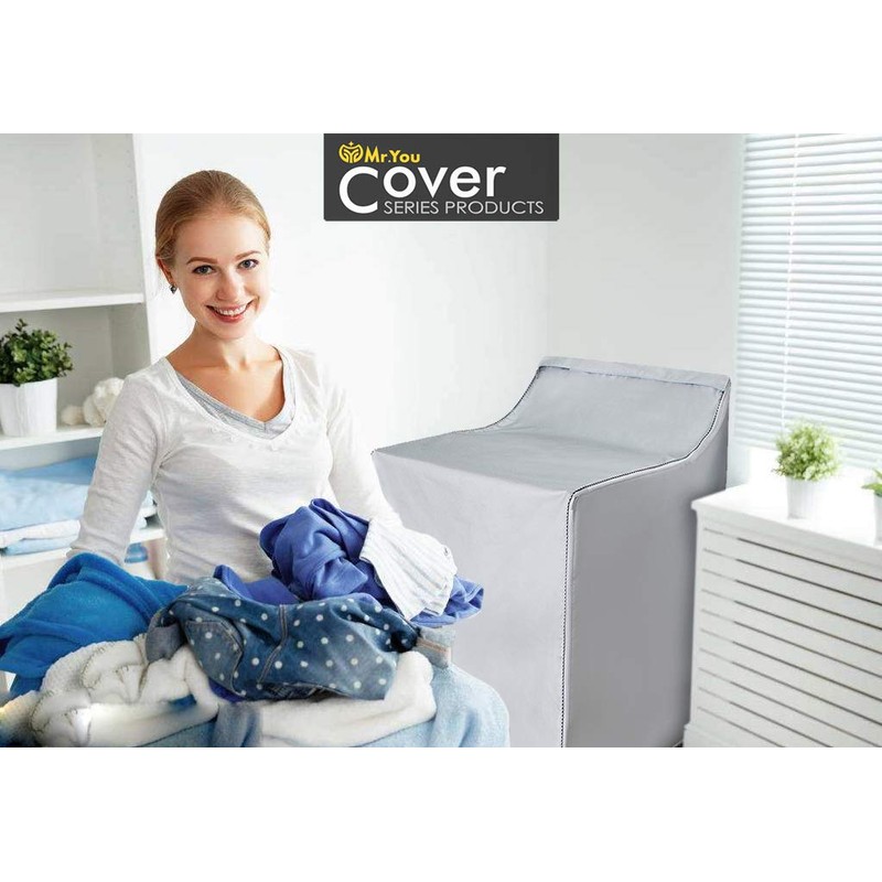 Mr.You Wash Machine Cover,Washer/Dryer Cover for Front-loading Machine,With Double Zipper