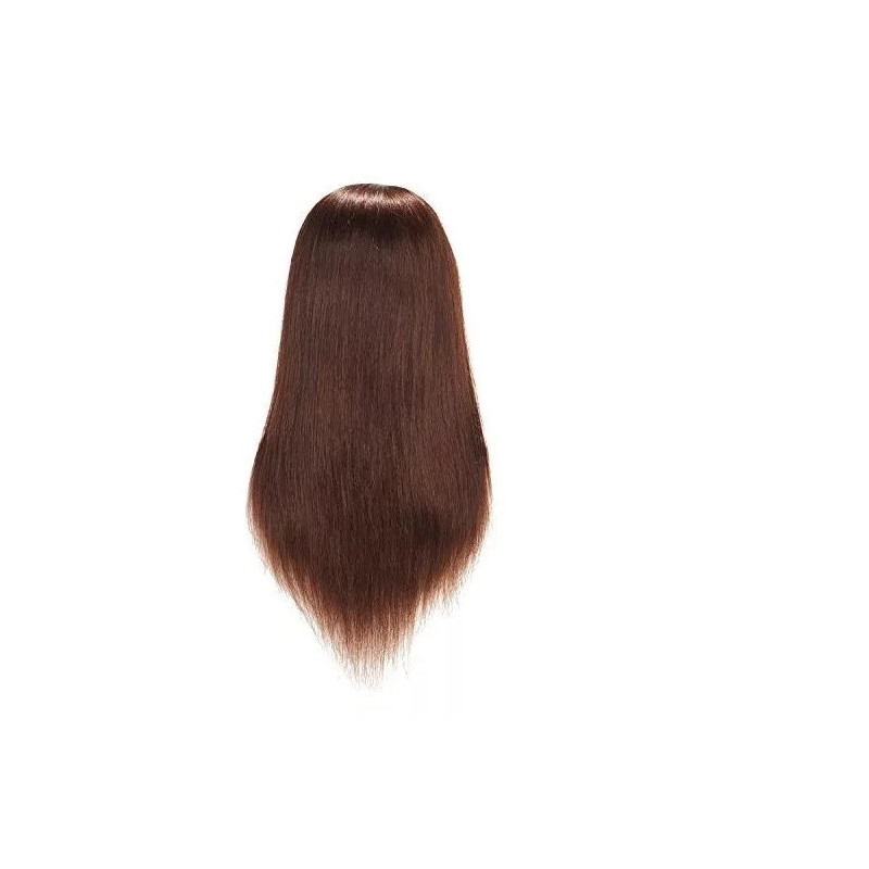 Hairingrid Maniqui Cabeza Cabello Natural Castaño Oscuro 55cm Hairingri
