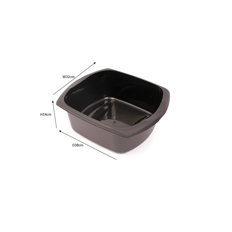 Addis Large Rectauglar Washing Up Bowl, Jade Green, 9.5 LTR