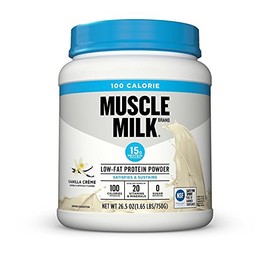 Muscle Milk ZERO, 100 Calorie Protein Powder, Vanilla, 15g Protein, 1.65 Pound, 25 Servings