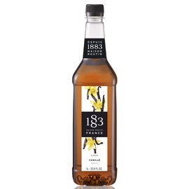 1883 Coffee Syrup, Vanilla Syrup for Drinks, Made in France, 1 Liter Plastic Bottle