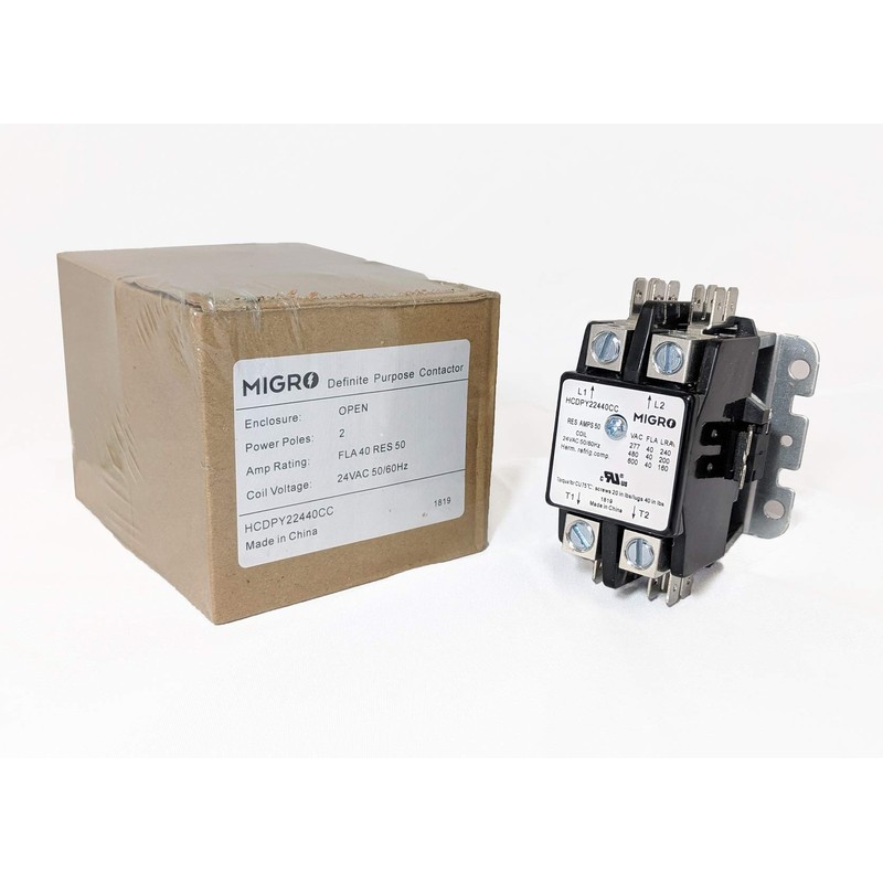 Migro 2 Pole 40 AMP Heavy Duty AC Contactor Replaces