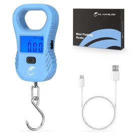 Calamus Lightweight Fish Scale, Rechargeable Digital Scale with USB Cable, 55lb Capacity, Multi-Units Pound/Ounces & Kilograms, High Accuracy, Backlight LCD Display, Fishing Gifts for Men