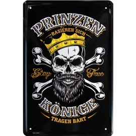 345 Decorative Tin Sign with Prince Shaving Sich - King Wearing Beard 20x30