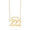 Aprila Women Necklace,Stainless Steel Minimalist Angel Number 222 Pendant Necklace