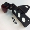 SMT-Black Custom Horizontal Vertical mount License Plate Bracket with Red