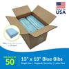 TIDI 917495 Choice Dental Bib, Blue, 3 Layers, 13” W