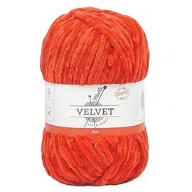 Malli Knitting Super Comfy 100g Velvet Yarn - Red