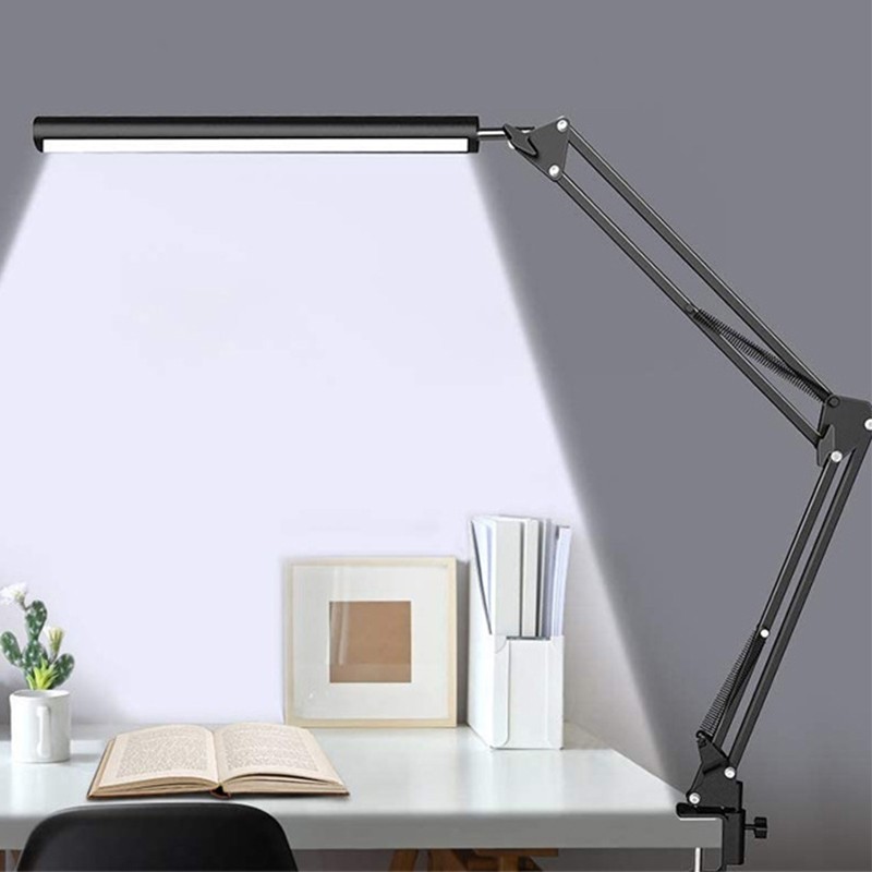 LED Folding Long Arm Eye Protection Reading Desk Lamp USB