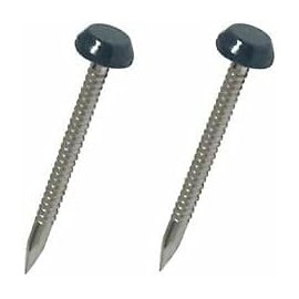 250 x UPVC 30mm Poly Top Pins Nails Plastic Headed Stainless Steel Fascia Fixings (Anthracite Grey) Ral 7016 CP Plastics