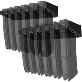 RUSFOL Solid ABS 6X Standard PMAG Wall Mount, Mag Holder, Home Magazine Storage Rack, 2 Pack