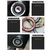 PolarLander Key Bezel Switch Cover Circle Sticker Aluminum Alloy Car