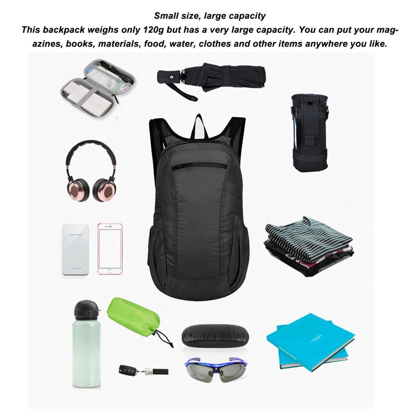 Culnflun Packable Backpack, 20L Capacity Waterproof Tear-Resistant, Foldable Lightweight Multifunctional