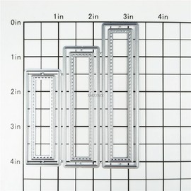 XMZZMX Long Label Metal Cutting Dies for Card Making, Paper Embossing Die Cuts Kit Templates Supplies, Photo Frame Album DIY Scrapbooking Stencils Sets