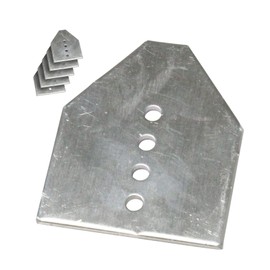 5 x Conservatory Roof End Plate Aluminium Stop Slipped Polycarbonate & Glass Panels