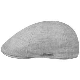 Stetson Texas Just Linen Flat Cap Women/Men Grey-Mottled 7-7 1/8