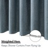 MIULEE Extra Long Linen Shower Curtain 84 Inch Long with