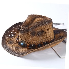 COLLBATH Hats for Men Big and Funny Hat Men's Hats for Leisure and Party Unisex Western Hat Cap Sunshade and Fashion Coffee