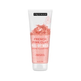Freeman Exotic Blends French Pink Clay Peel-Off Face Mask, Pore Clearing Facial Mask, Detoxifies & Removes Impurities, Clean Skincare, For Normal & Combination Skin, 6 fl. oz./175 ml. Tube