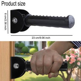 WADY Flip Up Grab Bars for Elderly for Wall, Extended Folding Doorway Assist Handle, Stairs Safety Assist Handles, Handicap Grab Bars for Seniors, Ergonomic Non-Slip Grab Handle, Supports Up to 220lbs