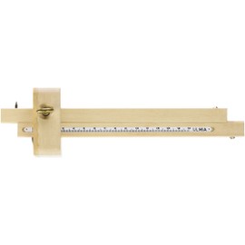 Ulmia Measuring Tool (Marking Gauge) – Precision Tool for Parallel Marking of Width and Thickness Dimensions, 2 High-Precision Scribing Rods with Inlaid Scale without Curve Stop – 29