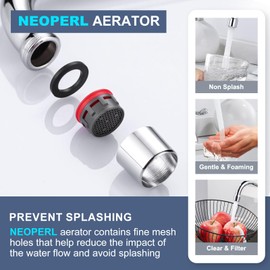 iVIGA Commercial Sink Faucet with 10” Swivel Spout, 8" Center Wall Mount Kitchen Faucet, Dual Handles Brass Utility Sink Faucet for Laundry Room Restaurant Compartment Sink, Polish Chrome