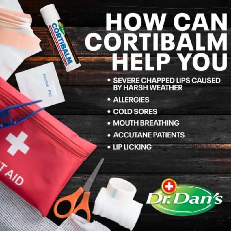 Dr. Dan's Cortibalm-5 Pack- for Dry Cracked Lips- Healing Lip