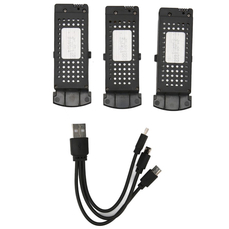 3pcs 3.7V 1800mAh Remote Control UAV Lithium Battery High Capacity