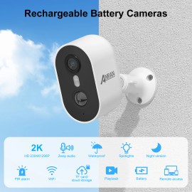 ANRAN Solar Outdoor Security Camera WiFi 3MP Wireless Battery Audio Night Vision