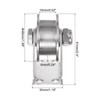sourcing map 1 x H-groove castor, 1.89 inches, 201 stainless