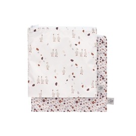 LÄSSIG LÄSSIG Reusable Storage Bag, Snack Bag, 2 Pieces / Snack Bags, Flowers / Goose