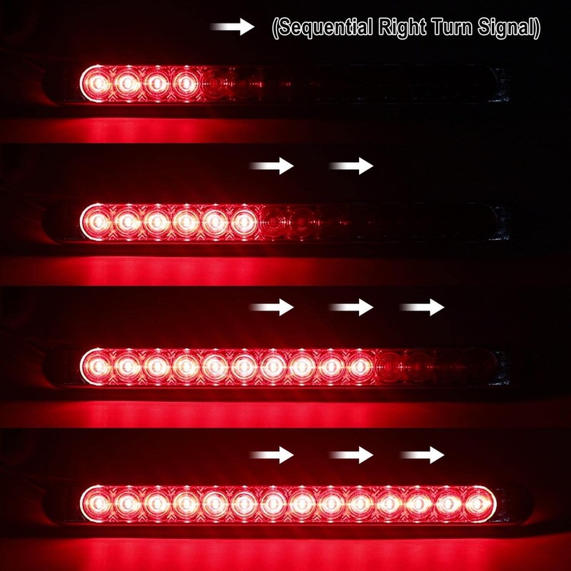 Partsam 17 Inch Led Trailer Sequential Turn Left Right Signal