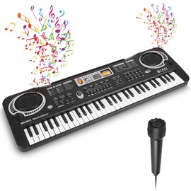 KOCASO Piano Keyboard 61 Keys Digital Music Electronic Keyboard Electric Piano Musical Instrument Kids Learning Keyboard with Microphone For Beginners Kids Girls Boys