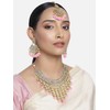 Aheli elegante boda india desgaste imitación Kundan tachonado gargantilla collar