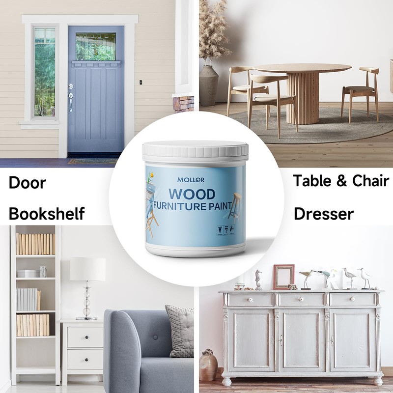White Paint for Wood - 16 Oz Wood Furniture Paint