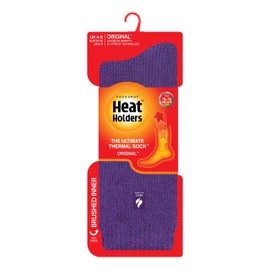 HEAT HOLDERS - Mens & Womens 2.3 Tog Original Thermal Socks | 3 Sizes | Thick Warm Fluffy Insulated Socks for Winter | Ideal for Raynauds (4-8, Purple)
