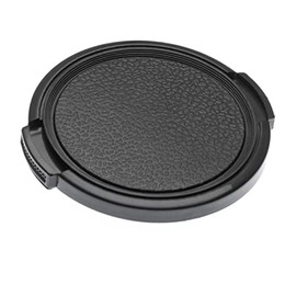 vhbw Lens Cap 55 mm Compatible with Sony DT 3.5-5.6/18-55 SAM Camera - Plastic Black with Side Grip