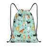 Fenmshairy Cute Dog Puppy Drawstring Backpack Gym Bag Water Resistant