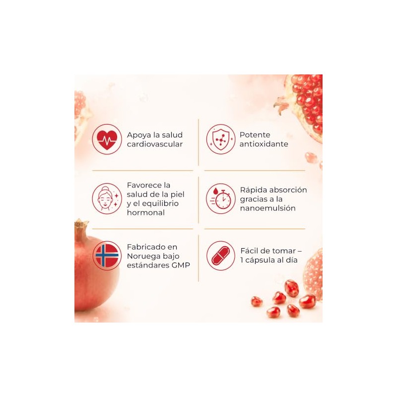 Omega 5 Aceite de Granada con Vitamina D3, Suplemento Alimenticio