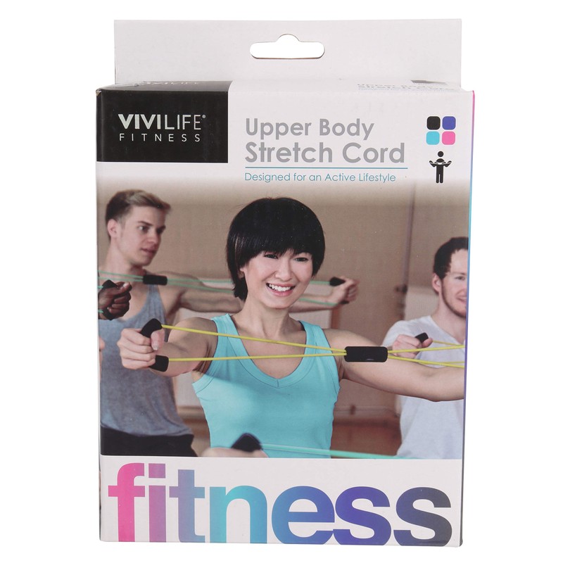 VIVI LIFE Fitness Black Medium Resistance Stretch Cord Builds Muscle