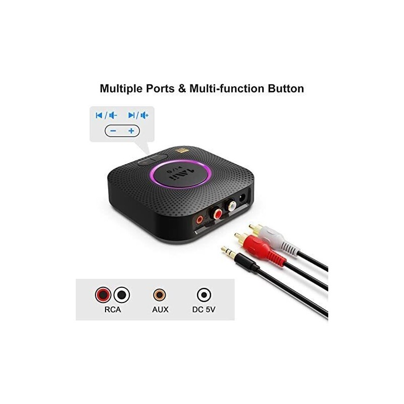1Mii B06S+ LDAC Bluetooth 5.2 Receiver for Home Stereo Hi-Res
