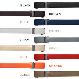 DOOPAI Men's Leather Ratchet Belt, 2 Pack Ratchet Belt Dress Adjustable 1 3/8", Designer Belts for Men Metal Buckle Black and Blue, Belt Size Length Can Be Cut, with Gift Box