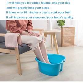 Large Foot Bath Bowl, Tub for Foot Bath, Sturdy Plastic Foot Pool for Pedicure, Soaking Feet, for Foot Bath, Feet, Wellness, Foot Care, Pedicure, Detoxification, Relaxation (Green-1)