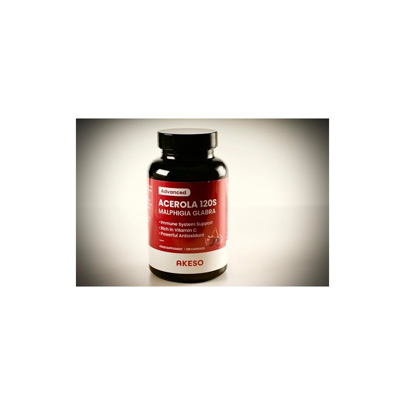 Akeso Health Acerola Vitamin C Supplement, Natural Immune Support, High