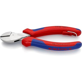 Knipex X-Cut® Compact Diagonal Cutter chrome-plated, with multi-component grips, with integrated tether attachment point for a tool tether 160 mm 73 05 160 T