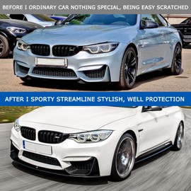 Front Bumper Lip Fit for F82 F83 M4 2015-2019,for F80 M3 2015-2018 Carbon Fiber Printing Front Bumper Spoiler Splitter ABS Front Splitter Bumper
