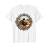 Dragon Reading Books with Fall Pumpkin Fantasy Theme T-Shirt