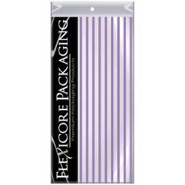 Flexicore Packaging Lilac Purple Pin Stripe Print Gift Wrap Tissue Paper Size: 15 Inch X 20 Inch | Count: 50 Sheets | Color: Lilac Pin Stripe