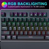 GTRACING Gaming Keyboard, Waterproof RGB Backlit Keyboard, Blue Switches, Ergonomic